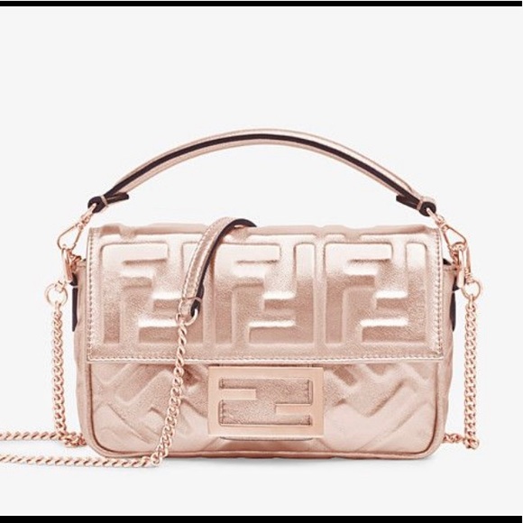 fendi rose gold baguette